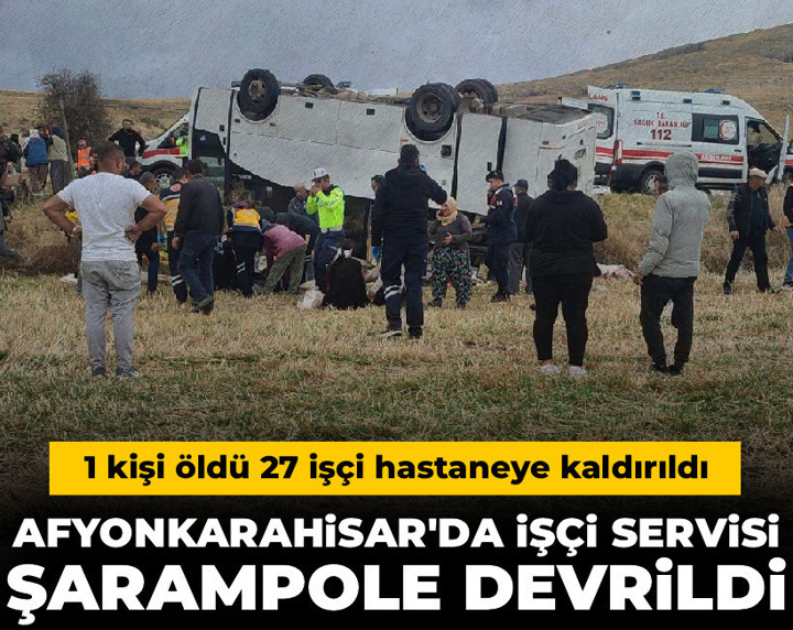 Afyonkarahisar'da midibüs şarampole devrildi: Çok sayıda yaralı