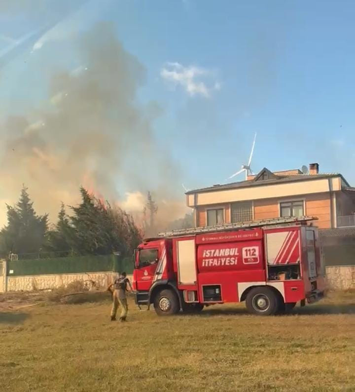 Çatalca'da villa alevler içinde kaldı: Yangın otluk alandan sıçradı - Resim : 1