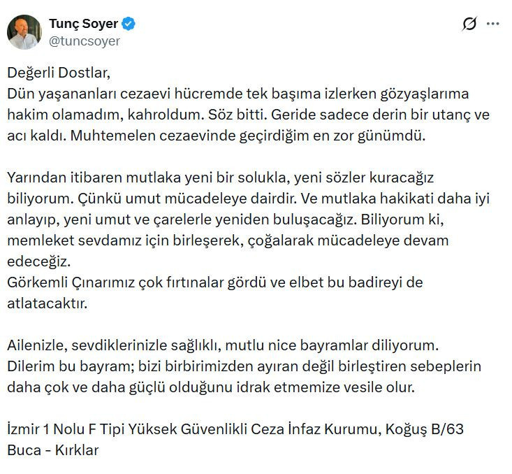Kılıçdaroğlu'na Tunç Soyer'den de destek yok! "Geride sadece derin bir utanç kaldı" - Resim : 3