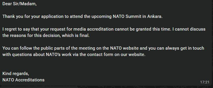 NATO'dan bağımsız medyaya ret - Resim : 1