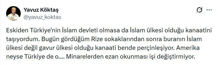 İlahiyat profesöründen Erdoğan'ın memleketi için ağır ifade! "Gavur ülkesi" - Resim : 1