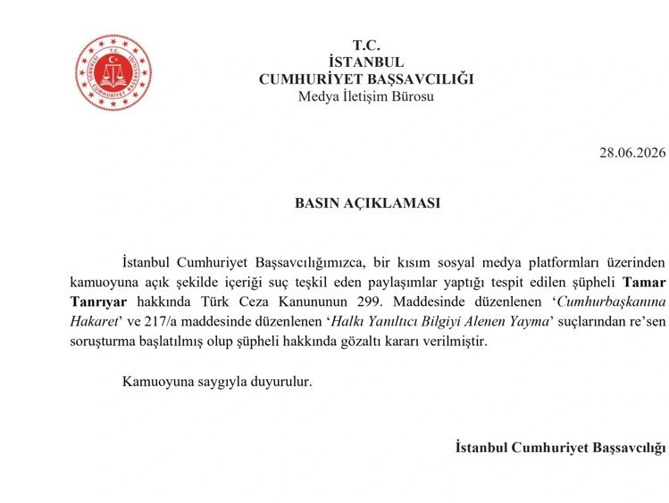 Tamar Tanrıyar gözaltına kararına neden olan yayınını yurt dışından yapmış - Resim : 1
