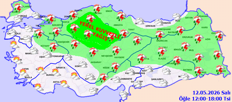 Meteoroloji Ankara'dan başlayarak uyardı: Kuvvetli yağacak - Resim : 2