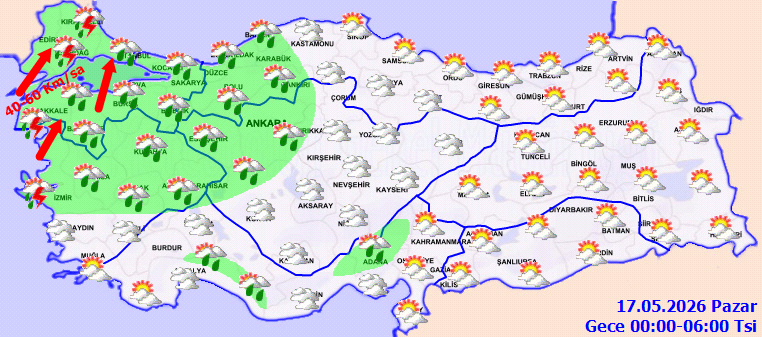 Bir sağanak yağışlı bir güneşli: Meteoroloji hafta sonu için 7 bölgeyi de uyardı - Resim : 5