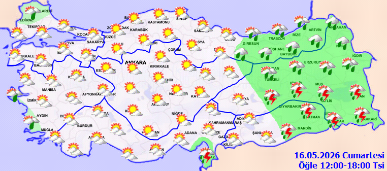 Bir sağanak yağışlı bir güneşli: Meteoroloji hafta sonu için 7 bölgeyi de uyardı - Resim : 3