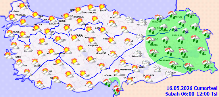 Bir sağanak yağışlı bir güneşli: Meteoroloji hafta sonu için 7 bölgeyi de uyardı - Resim : 2