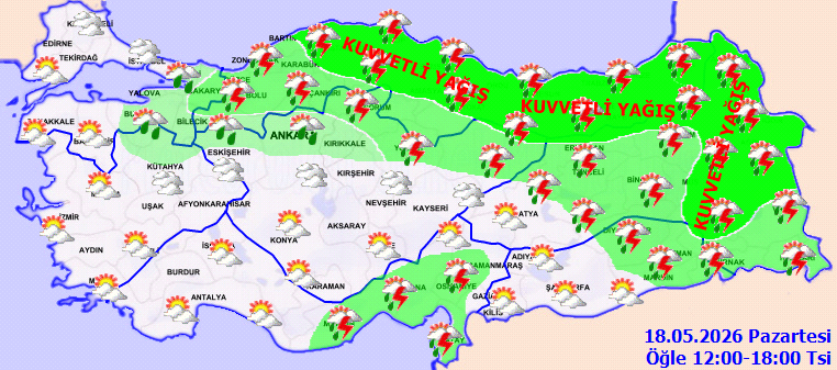 Gök delinmişçesine yağacak! Meteoroloji 10 ili tehlikeye karşı uyardı - Resim : 2