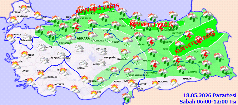Gök delinmişçesine yağacak! Meteoroloji 10 ili tehlikeye karşı uyardı - Resim : 1