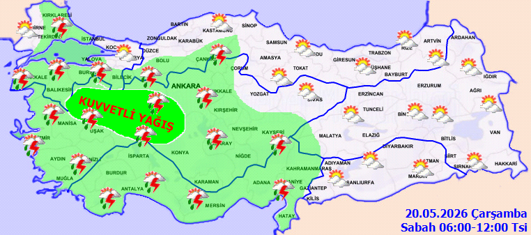 Hava il il saat saat dönecek: Kuvvetli sağanak yağacak - Resim : 1