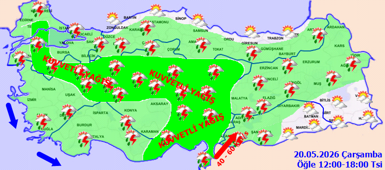 Hava il il saat saat dönecek: Kuvvetli sağanak yağacak - Resim : 2