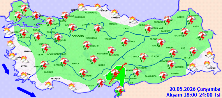 Hava il il saat saat dönecek: Kuvvetli sağanak yağacak - Resim : 3