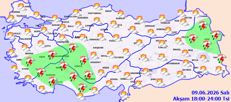Meteoroloji 5 bölgede 7 kesime gök gürültülü sağanak uyarısı yaptı: Saat verdi - Resim : 6