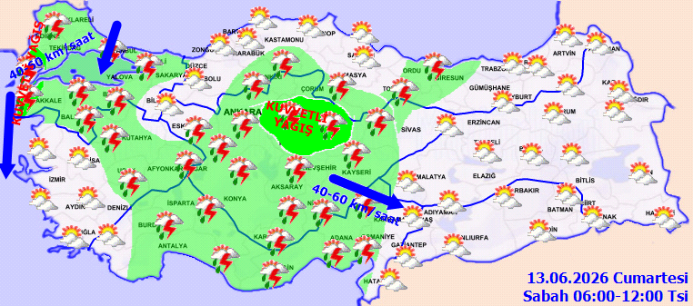 30 ile sarı kodlu uyarı: Sağanak kuvvetli yağacak fırtına uçuracak - Resim : 1
