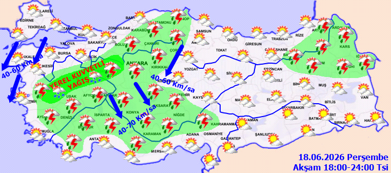 Meteoroloji 19 il için saat verdi: Bir yandan kuvvetli sağanak bir yandan fırtına vuracak - Resim : 3