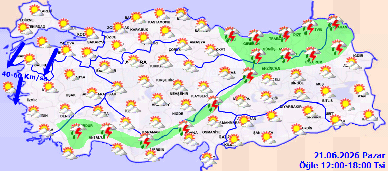 Antalya'dan Rize'ye kadar yağmur var: Meteorolojiden pazar raporu - Resim : 1