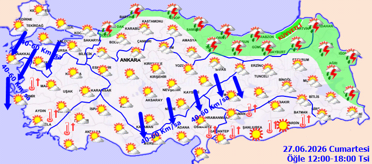 Meteoroloji açıkladı: Fırtına kuvvetli sağanak aşırı sıcak hepsi aynı günde olacak - Resim : 2