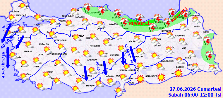 Meteoroloji açıkladı: Fırtına kuvvetli sağanak aşırı sıcak hepsi aynı günde olacak - Resim : 1