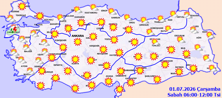 Ateş gibi bir gün olacak! İstanbul ve 3 büyükşehir en az 33 dereceyi bulacak - Resim : 1