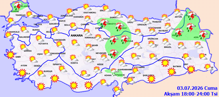 Meteoroloji il il saat saat açıkladı: Hafta sonu kopacak fırtına ve sağanak yağışın fragmanı olacak - Resim : 4