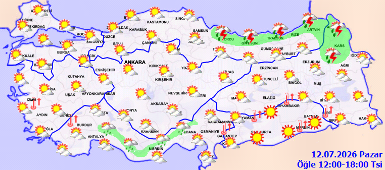 Meteorolojiden pazar raporu: 9 ilde sağanak bekleniyor - Resim : 1