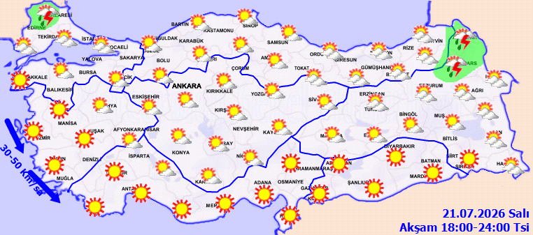 Meteoroloji kritik saatleri açıkladı: Sıcaklık zirve yapacak fırtına kıyıları vuracak - Resim : 5