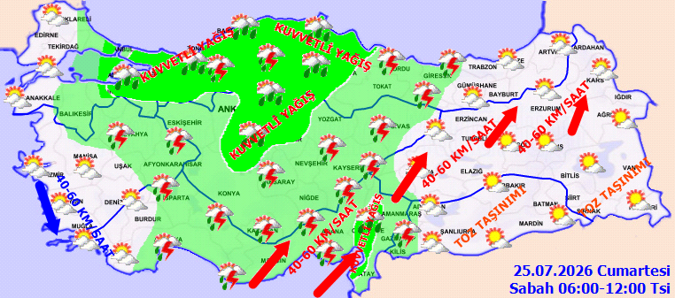 Sağanak koşusu kıyamet gibi başladı! Meteoroloji beklenmedik uyarıyı sarı ve turuncu kodla yaptı - Resim : 1