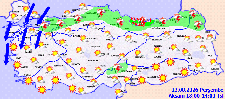 İstanbul ve İzmir dahil 15 il sarı kodla uyarıldı: Kuvvetli fırtına ve sağanak için saat açıklandı - Resim : 3