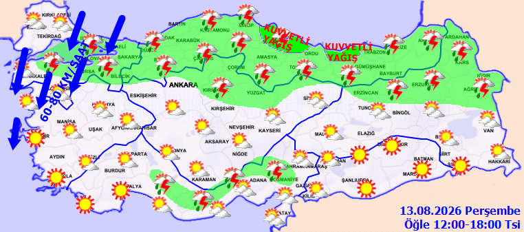 İstanbul ve İzmir dahil 15 il sarı kodla uyarıldı: Kuvvetli fırtına ve sağanak için saat açıklandı - Resim : 2