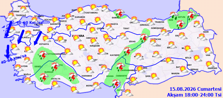 Sağanak ve fırtına yurdu gezecek: Hızı 80 kilometreyi görecek! Meteoroloji saat saat açıkladı - Resim : 9
