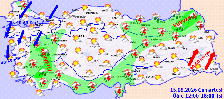 Sağanak ve fırtına yurdu gezecek: Hızı 80 kilometreyi görecek! Meteoroloji saat saat açıkladı - Resim : 7
