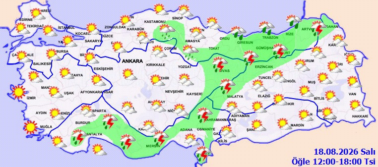 Meteoroloji birçok il için duyurdu: Gök gürültülü sağanak geliyor - Resim : 1