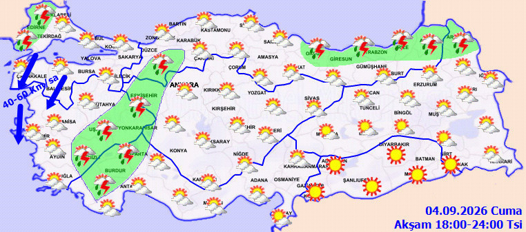Meteoroloji sağanak ve kuvvetli rüzgarı saat saat açıklayıp uyardı - Resim : 4