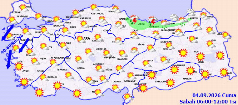 Meteoroloji sağanak ve kuvvetli rüzgarı saat saat açıklayıp uyardı - Resim : 1