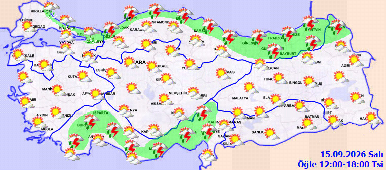 Meteorolojiden gök gürültülü sağanak uyarısı: İstanbul için saat verildi - Resim : 1