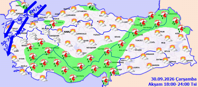 Meteoroloji saatleriyle açıkladı: Yurdun tamamında kuvvetli sağanak var - Resim : 3