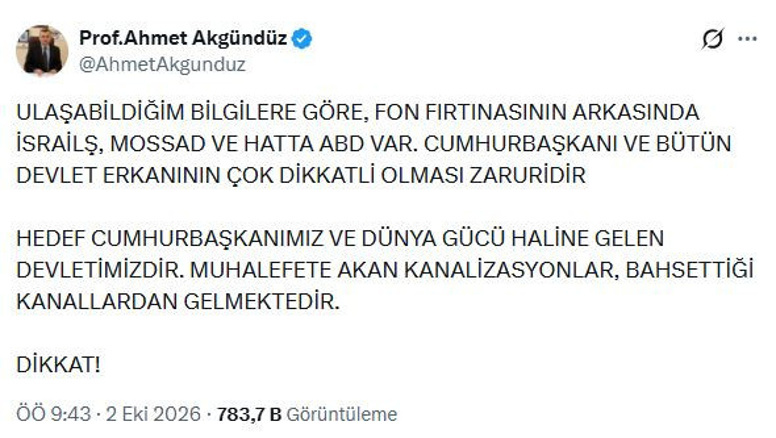 Merkez Bankası Başkan Yardımcısı'nın profesör babası fon skandalını İsrail'e bağladı - Resim : 2