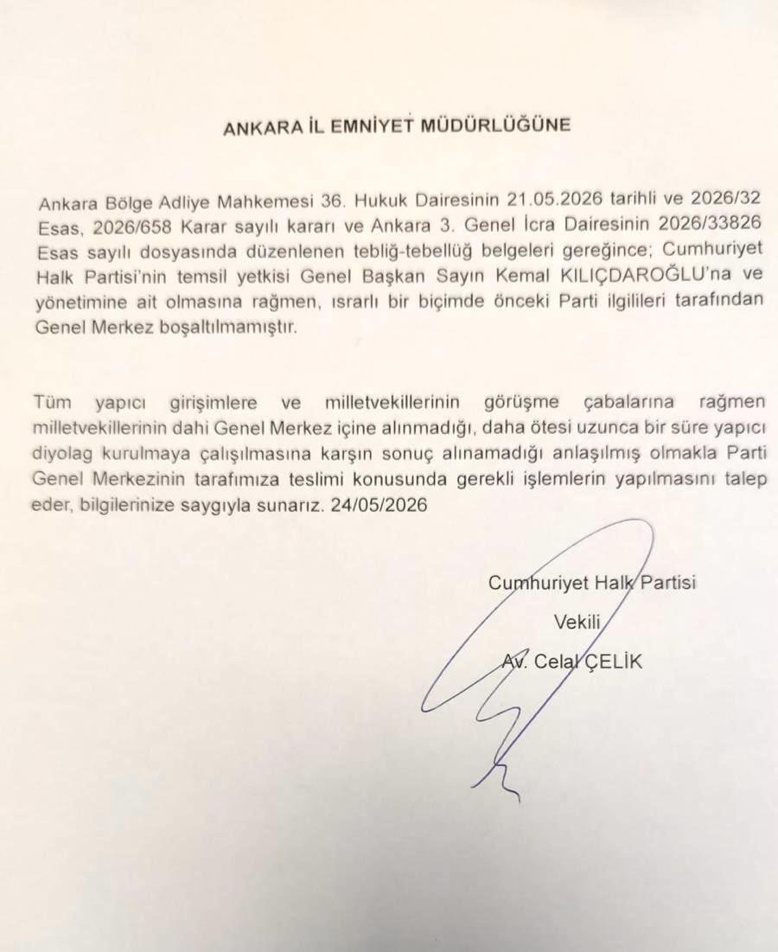 KILIÇDAROĞLU'NUN AVUKATI EMNİYETE GEREĞİNİ YAPIN DİYEREK BAŞVURDU