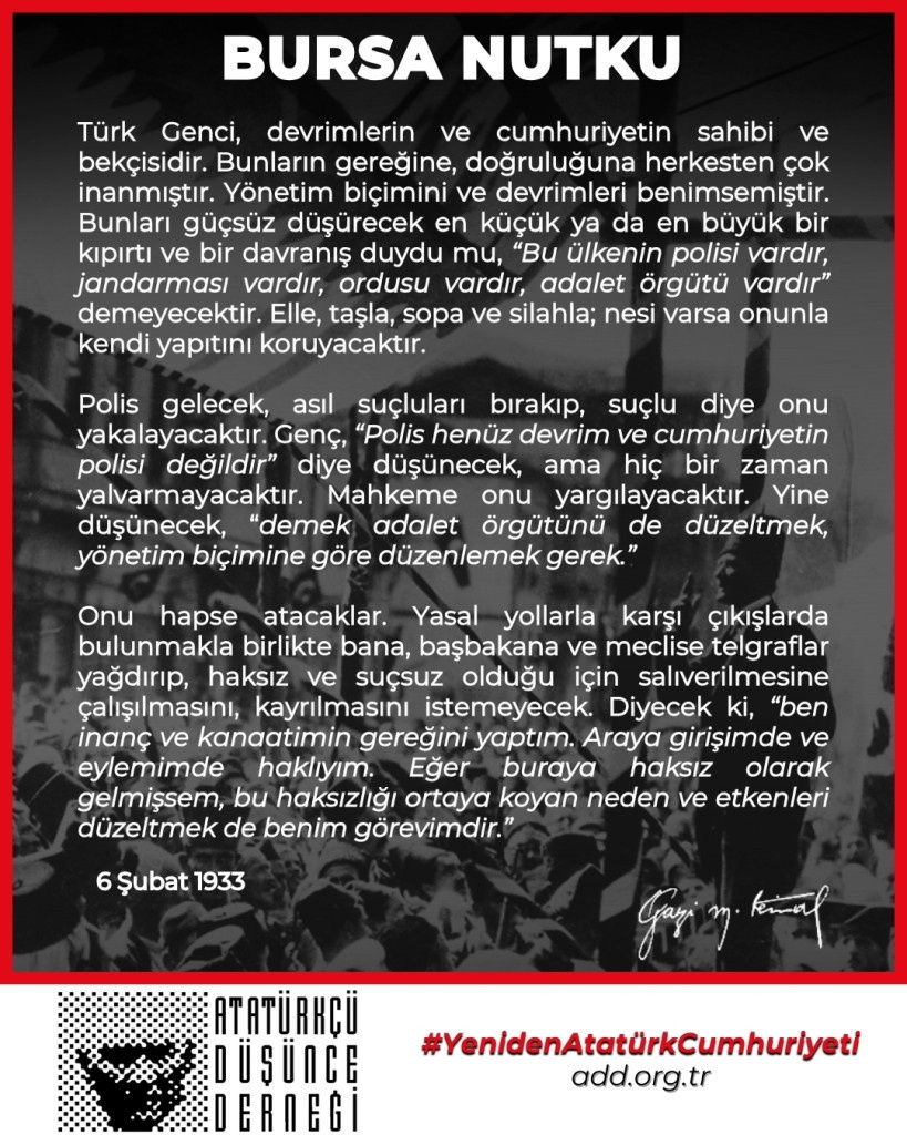 Özgür Özel Bursa Nutku'nu hatırlattı: Bakın Atatürk 93 yıl önce gençliğe nasıl seslenmiş - Resim : 2