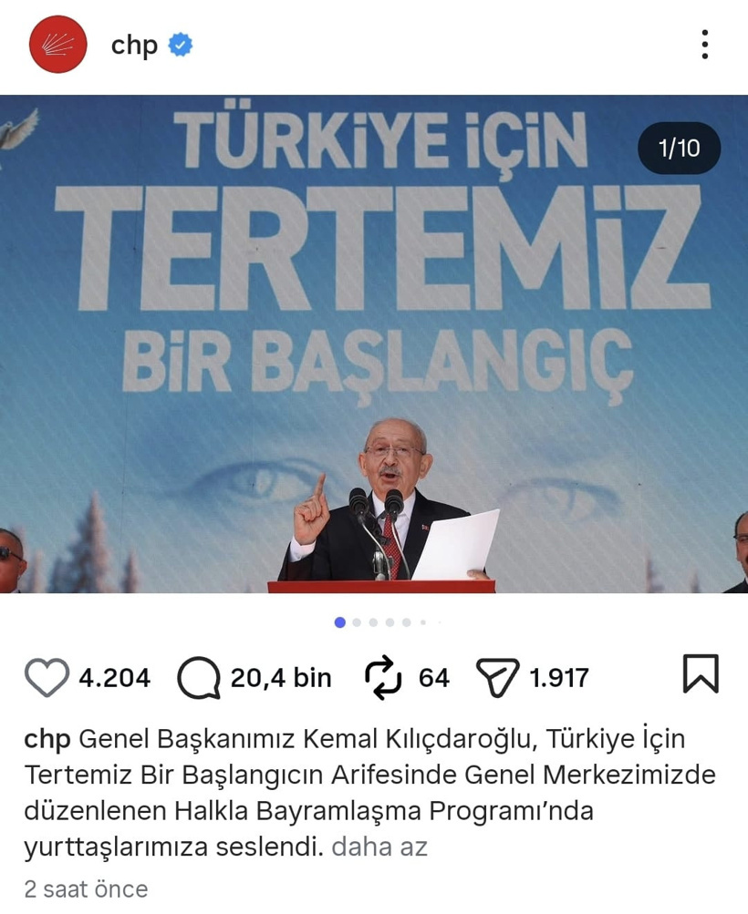 CHP'nin Instagram hesabı sessiz sedasız Kılıçdaroğlu ekibine geçti: Kısa sürede binlerce tepki yorumu geldi - Resim : 3
