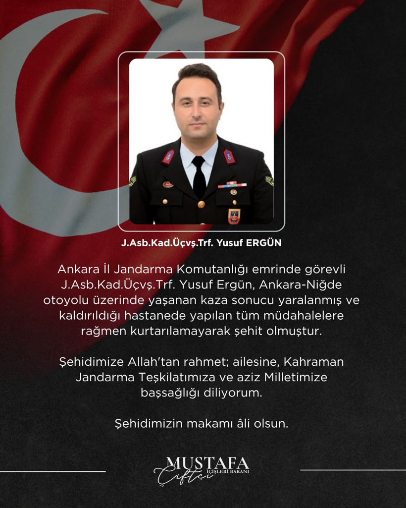 Otomobil çarpmıştı! Jandarma Yusuf Ergün şehit oldu - Resim : 3