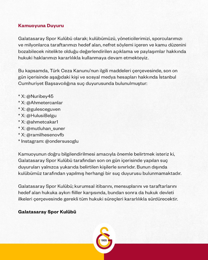Galatasaray suç duyurusu yaptığı isimleri tek tek açıkladı: Ahmet Çakar da var - Resim : 2