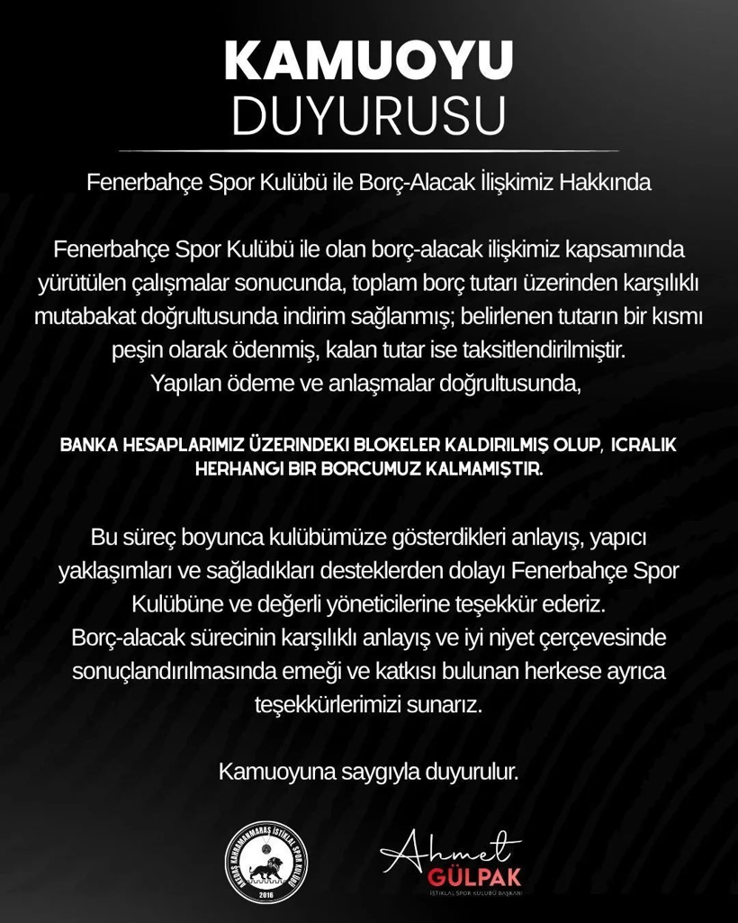 Aziz Yıldırım anlaşmayı yaptı: Sadettin Saran dönemindeki icra kalktı - Resim : 1
