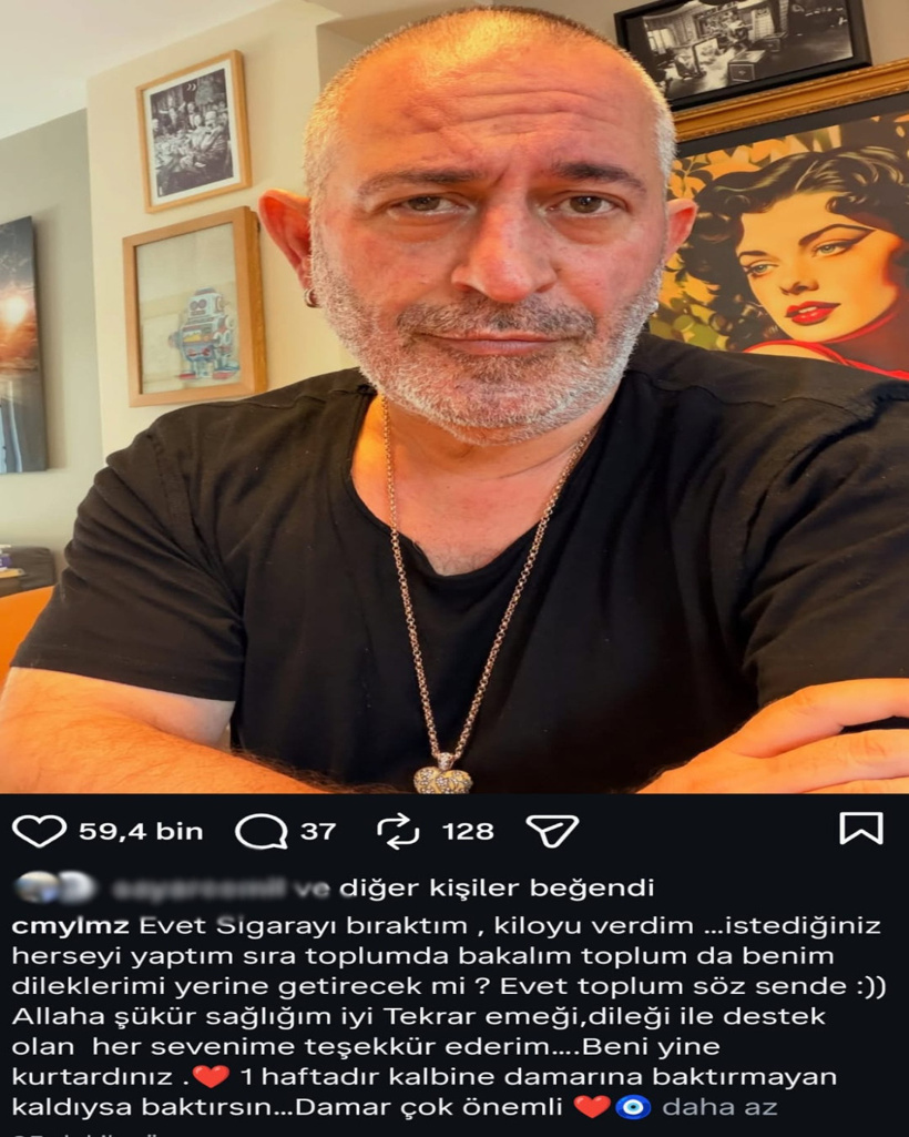 Kalp krizi geçiren Cem Yılmaz kararını sosyal medyadan duyurdu: Tavsiyelere uyup hemen bıraktı - Resim : 2