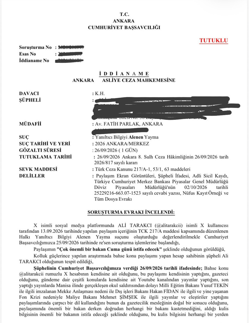 Ali Tarakçı için Merkez Bankası yanıt verdi! İddianame hazırlandı - Resim : 2