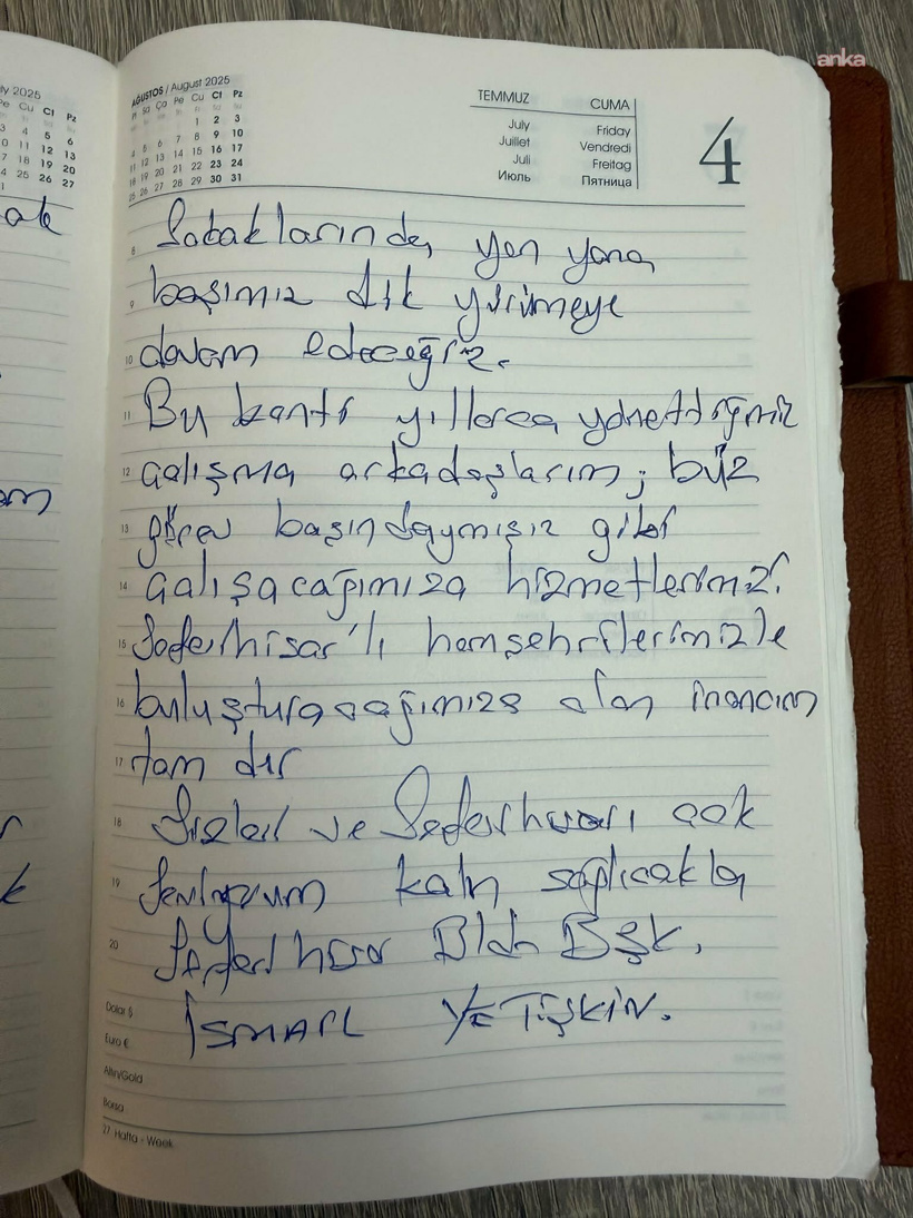 Tutuklu Seferihisar Belediye Başkanı'ndan ilk mesaj: 