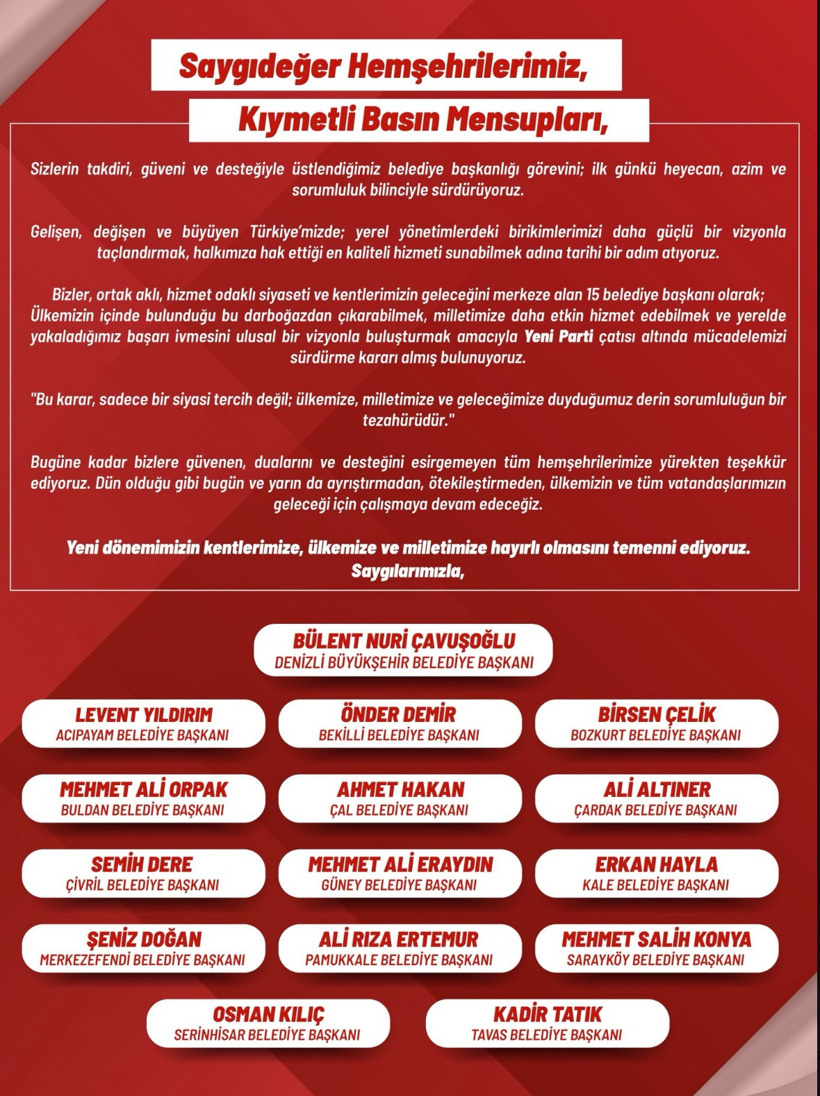 CHP'de istifalar dalga dalga: Belediye başkanları ve il yönetimleri YENİ Parti'ye geçiyor - Resim : 3