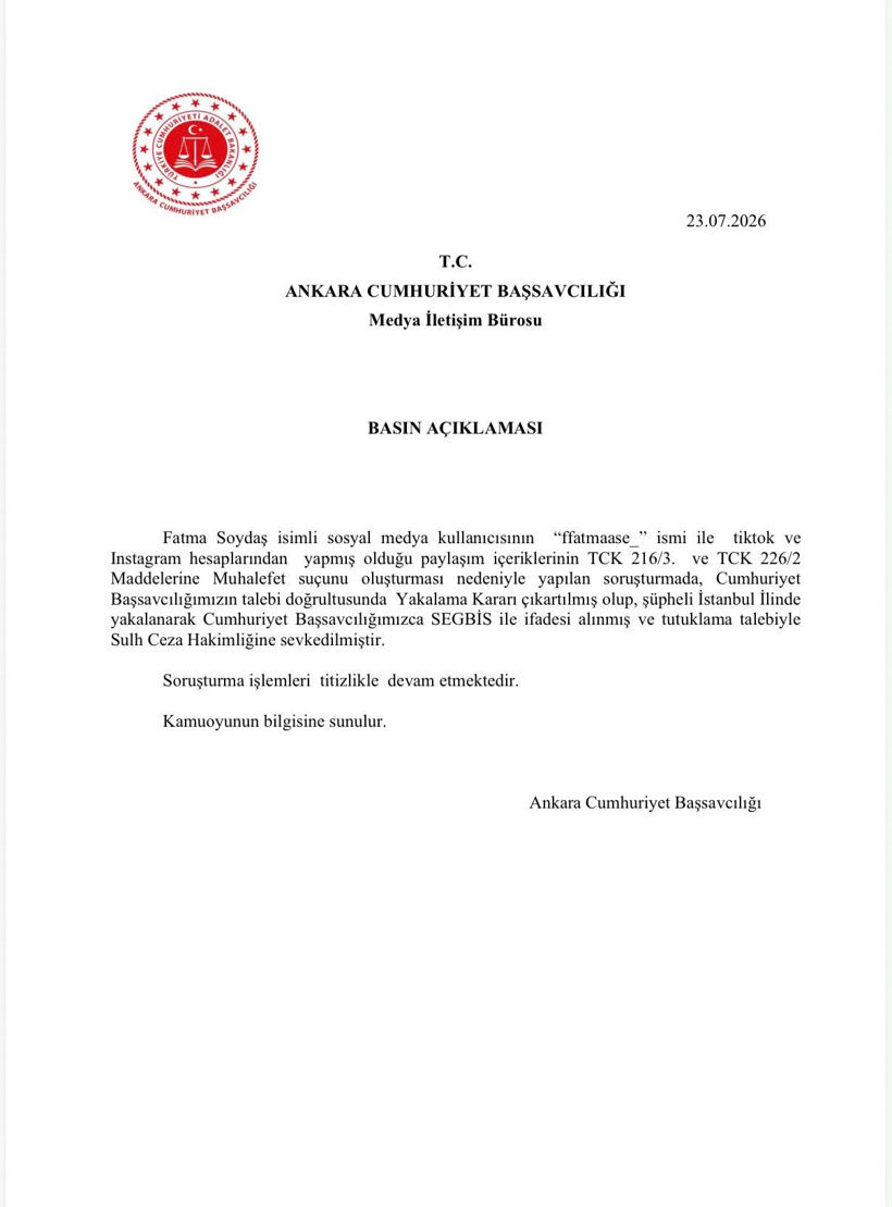 Son Dakika | Fenomen Fatma Soydaş'a tutuklama talebi - Resim : 1