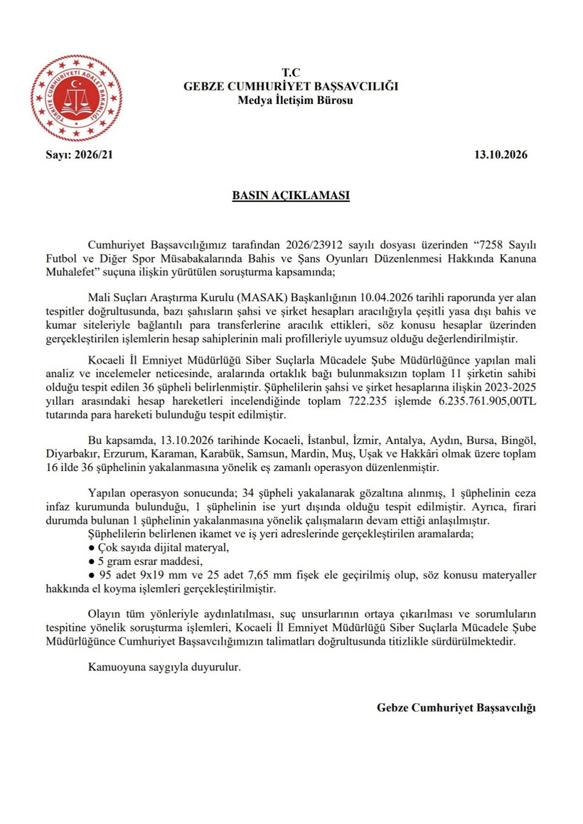 Son dakika | 16 ilde yasa dışı bahis operasyonu: 6 milyar liralık para trafiği deşifre edildi! - Resim : 2