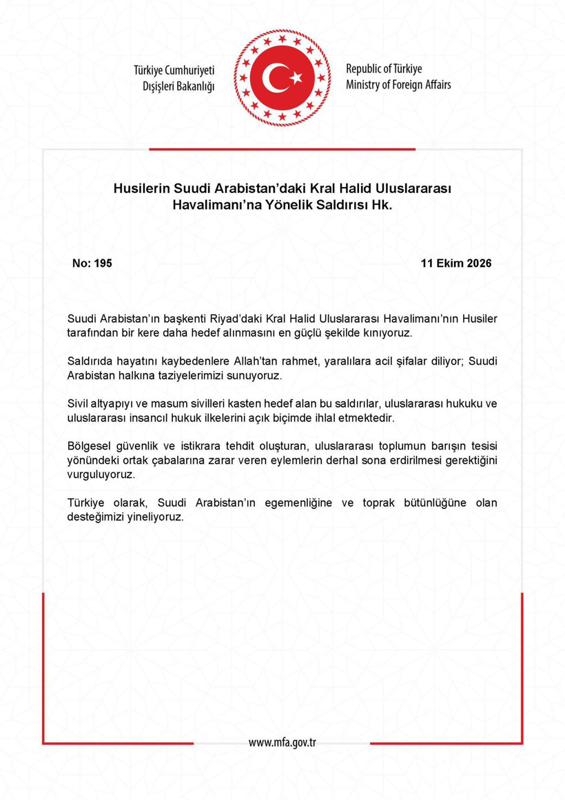 Dışişleri Bakanlığı'ndan Husiler'in Suudi Arabistan saldırısına 'güçlü şekilde' kınama - Resim : 2