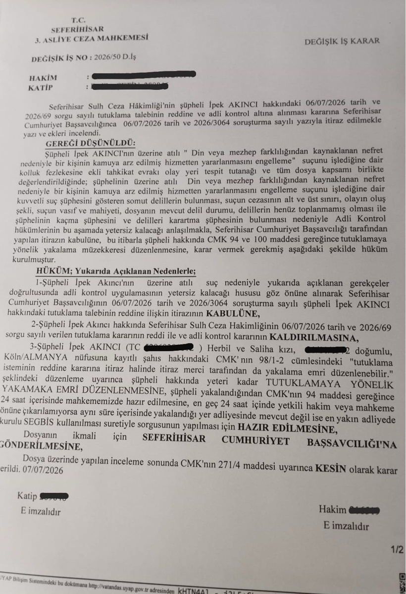 İzmir'de şezlong tartışmasında adli kontrolle serbest bırakılmıştı: Tutuklama kararı çıktı - Resim : 1